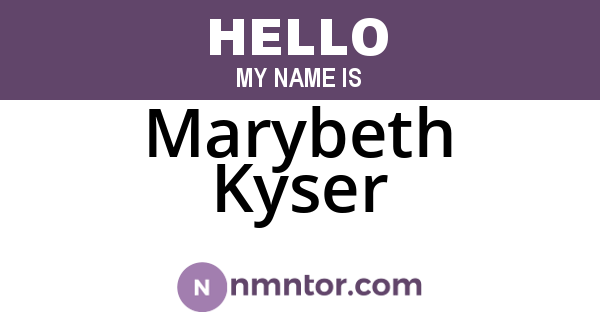 Marybeth Kyser