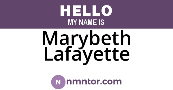 Marybeth Lafayette