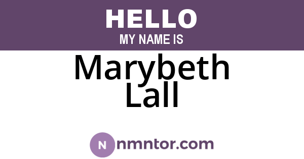 Marybeth Lall