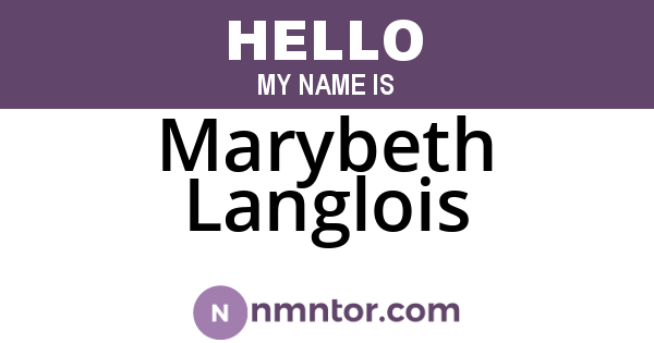 Marybeth Langlois