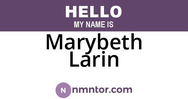 Marybeth Larin