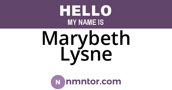 Marybeth Lysne