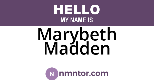 Marybeth Madden