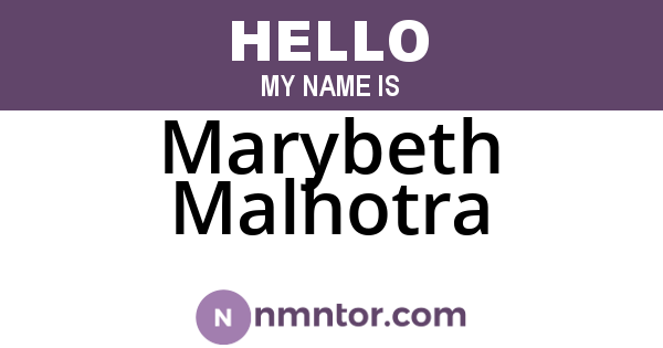 Marybeth Malhotra
