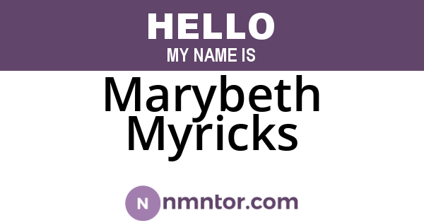 Marybeth Myricks