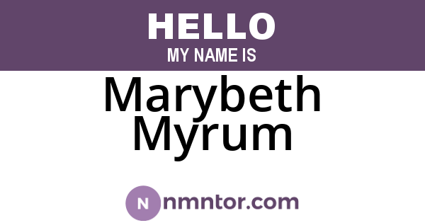 Marybeth Myrum