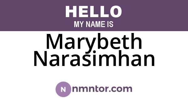 Marybeth Narasimhan