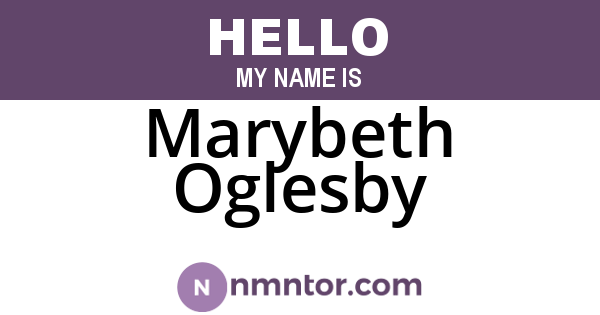 Marybeth Oglesby
