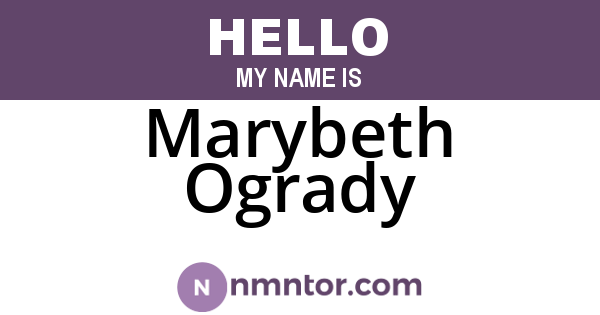 Marybeth Ogrady