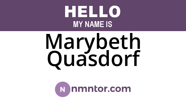Marybeth Quasdorf