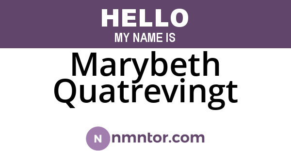 Marybeth Quatrevingt
