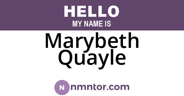 Marybeth Quayle