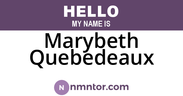 Marybeth Quebedeaux