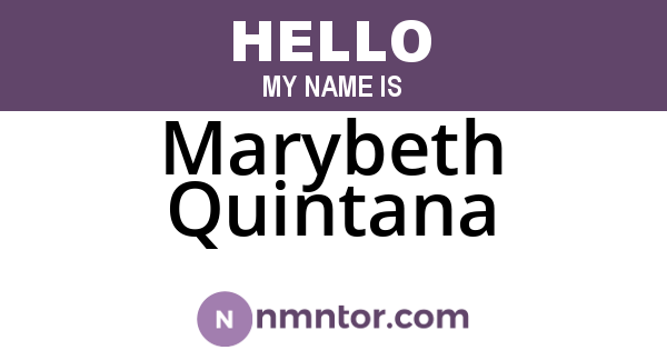 Marybeth Quintana