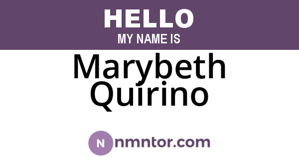 Marybeth Quirino