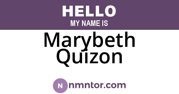 Marybeth Quizon