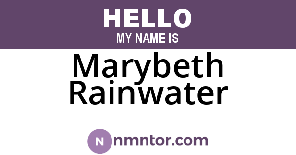 Marybeth Rainwater