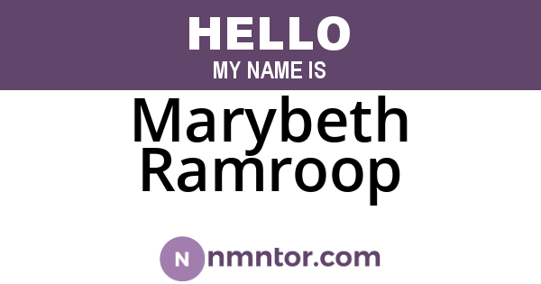 Marybeth Ramroop