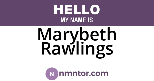 Marybeth Rawlings