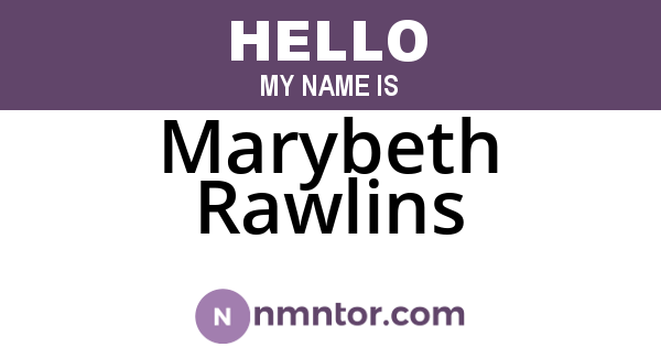 Marybeth Rawlins