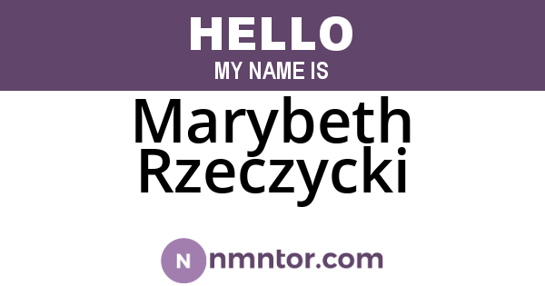 Marybeth Rzeczycki