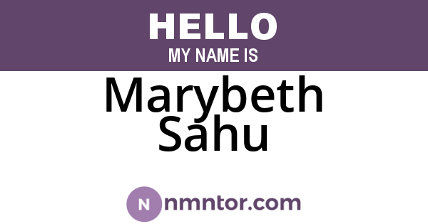 Marybeth Sahu