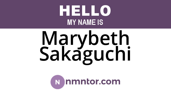 Marybeth Sakaguchi