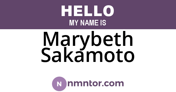 Marybeth Sakamoto