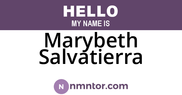 Marybeth Salvatierra