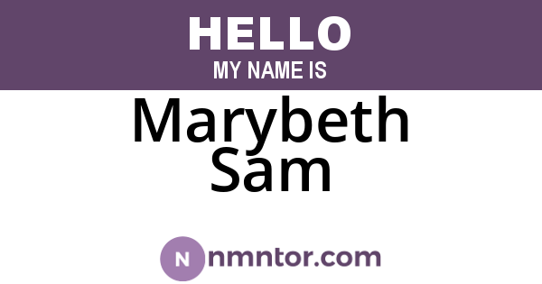 Marybeth Sam