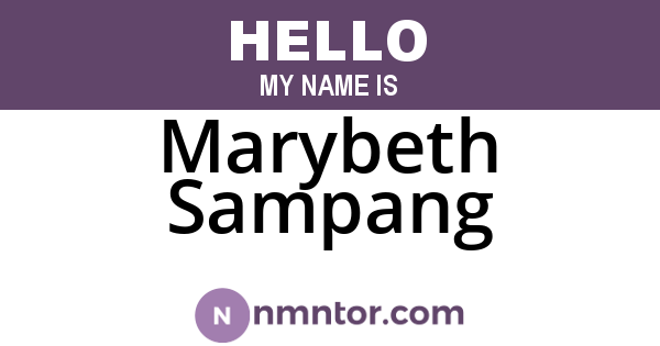 Marybeth Sampang