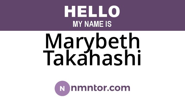 Marybeth Takahashi