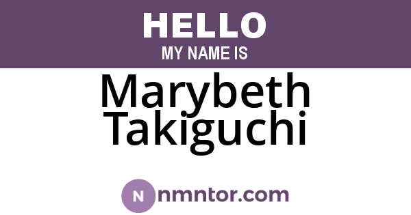 Marybeth Takiguchi