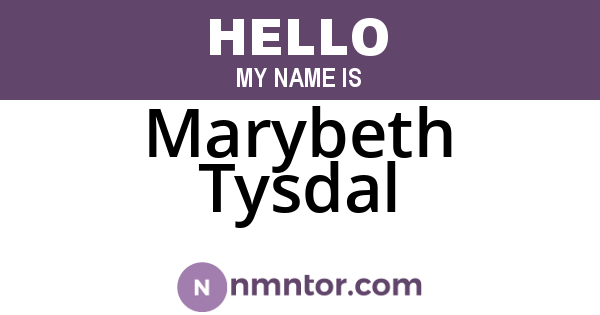 Marybeth Tysdal