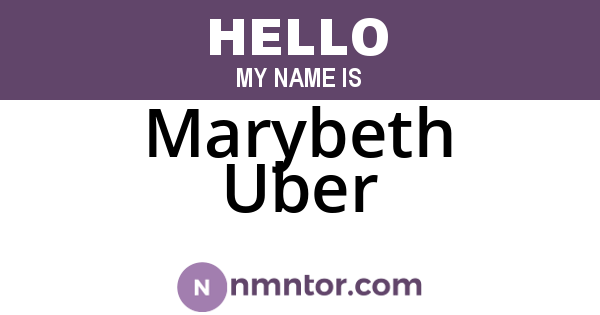 Marybeth Uber