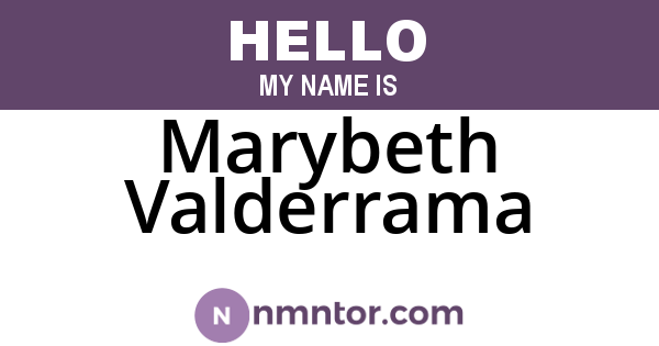 Marybeth Valderrama