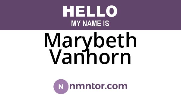 Marybeth Vanhorn