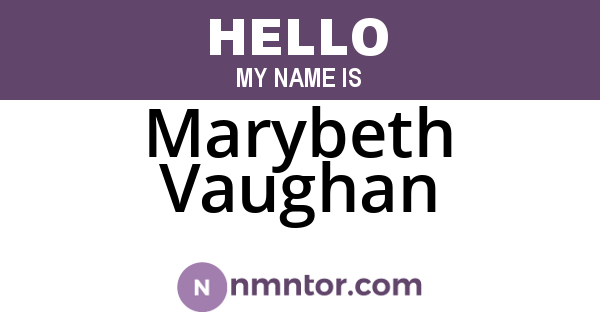 Marybeth Vaughan