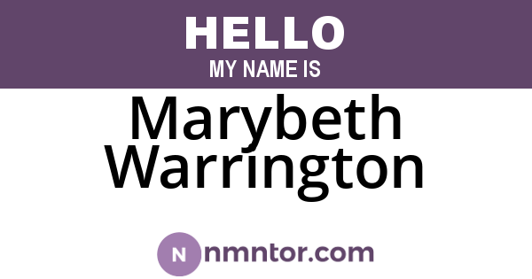 Marybeth Warrington