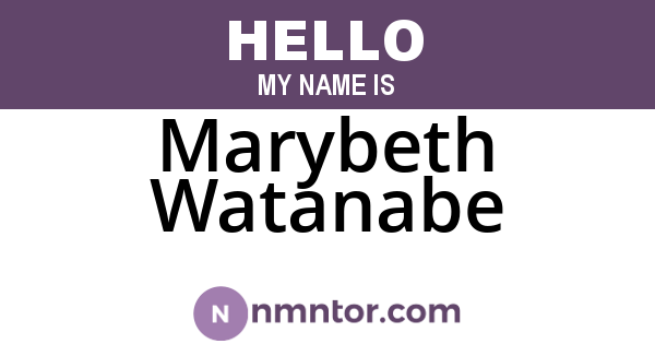 Marybeth Watanabe
