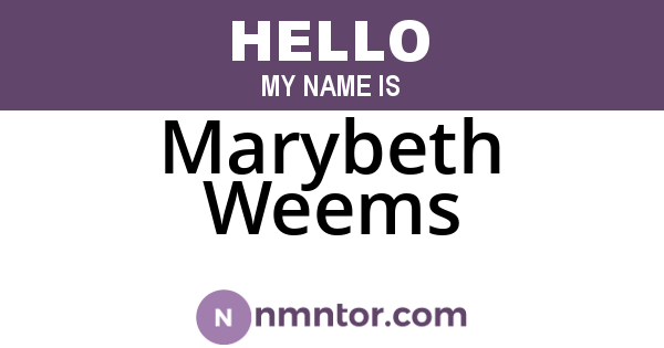 Marybeth Weems