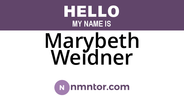 Marybeth Weidner