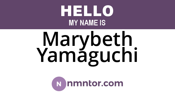 Marybeth Yamaguchi