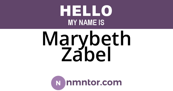 Marybeth Zabel