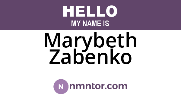Marybeth Zabenko