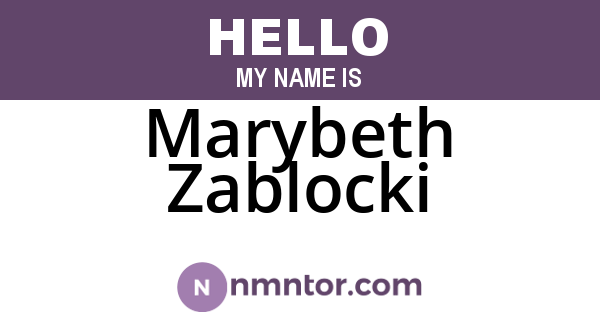 Marybeth Zablocki