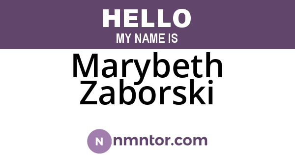 Marybeth Zaborski