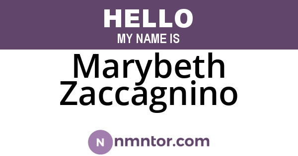 Marybeth Zaccagnino