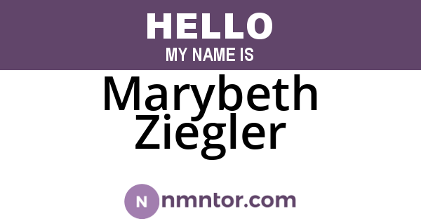 Marybeth Ziegler