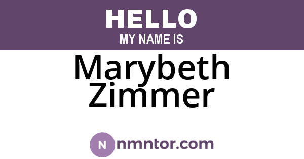 Marybeth Zimmer
